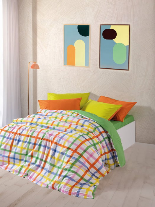 L'essentiel linge de maison Hype - Green Juego de Funda de Edredón Doble